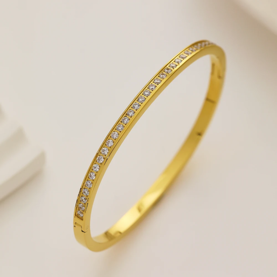 Elena Crystal Cuff Bangle