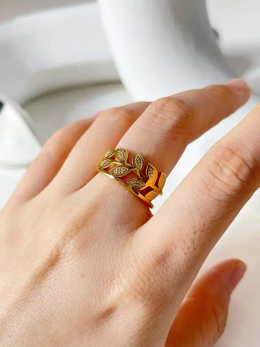 Whispering Leaves Ring