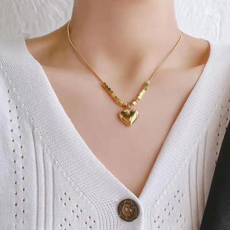 Heart & Bead Harmony Necklace