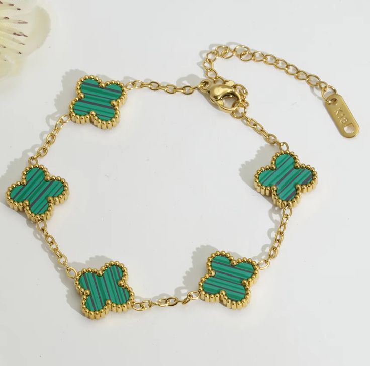 Clover Bracelet - Green