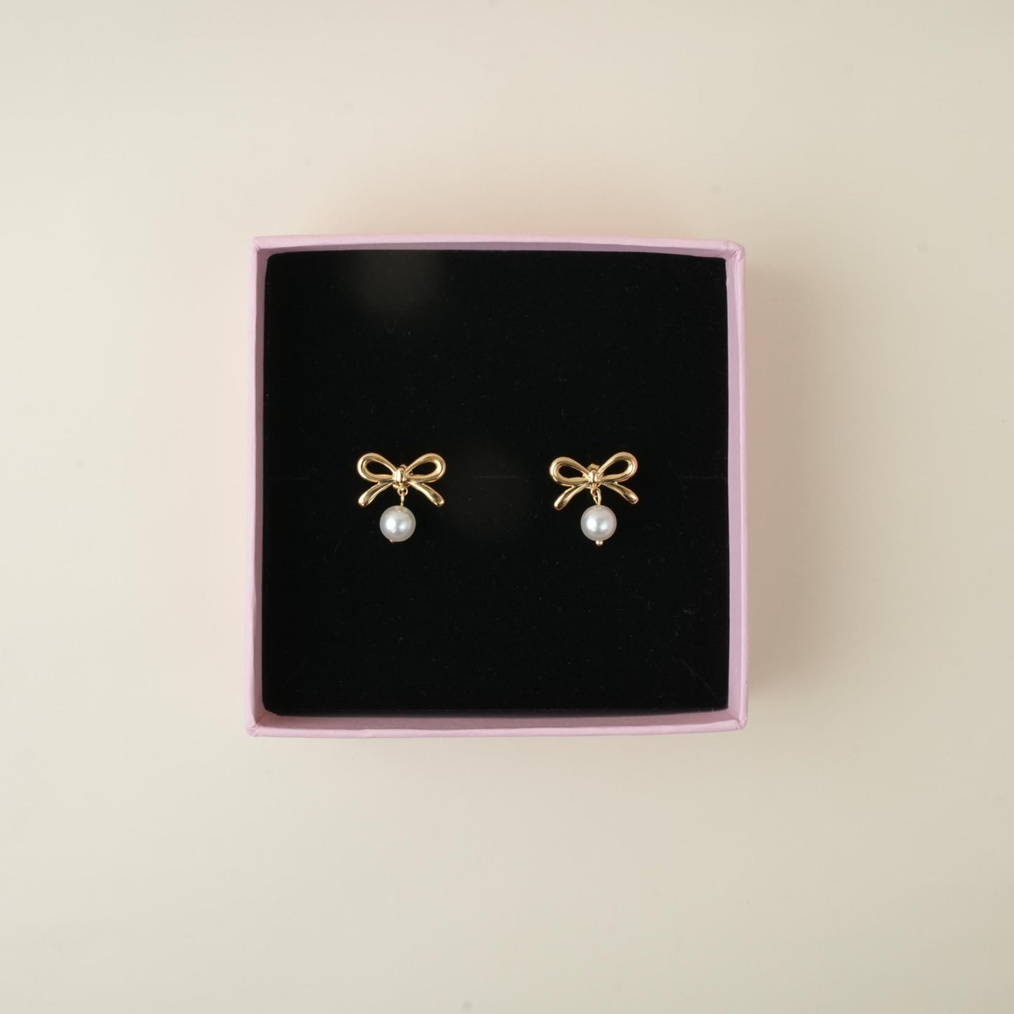 Madeline Bow Pearl Earrings