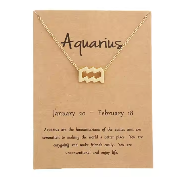 Zodiac Necklace - Aquarius