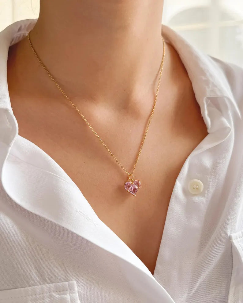 Blush Heart Necklace