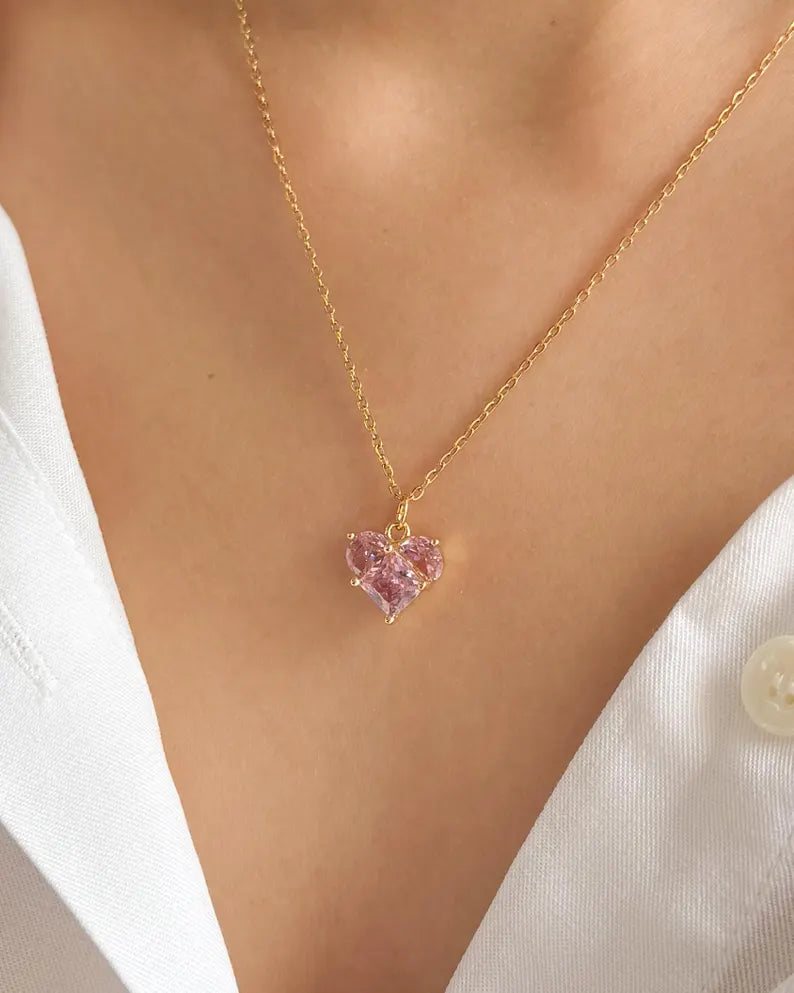 Blush Heart Necklace