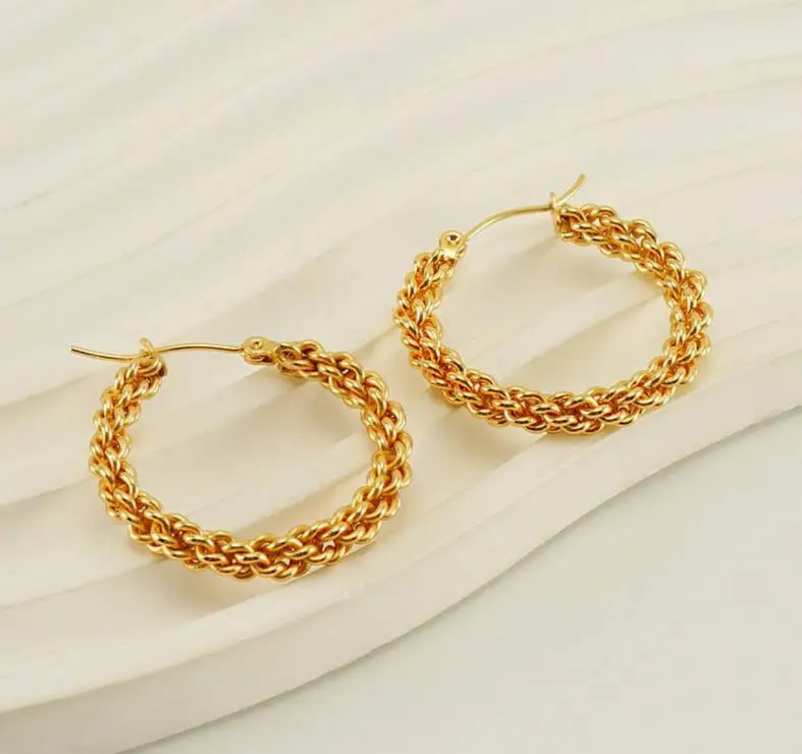 Rope Twist Hoops