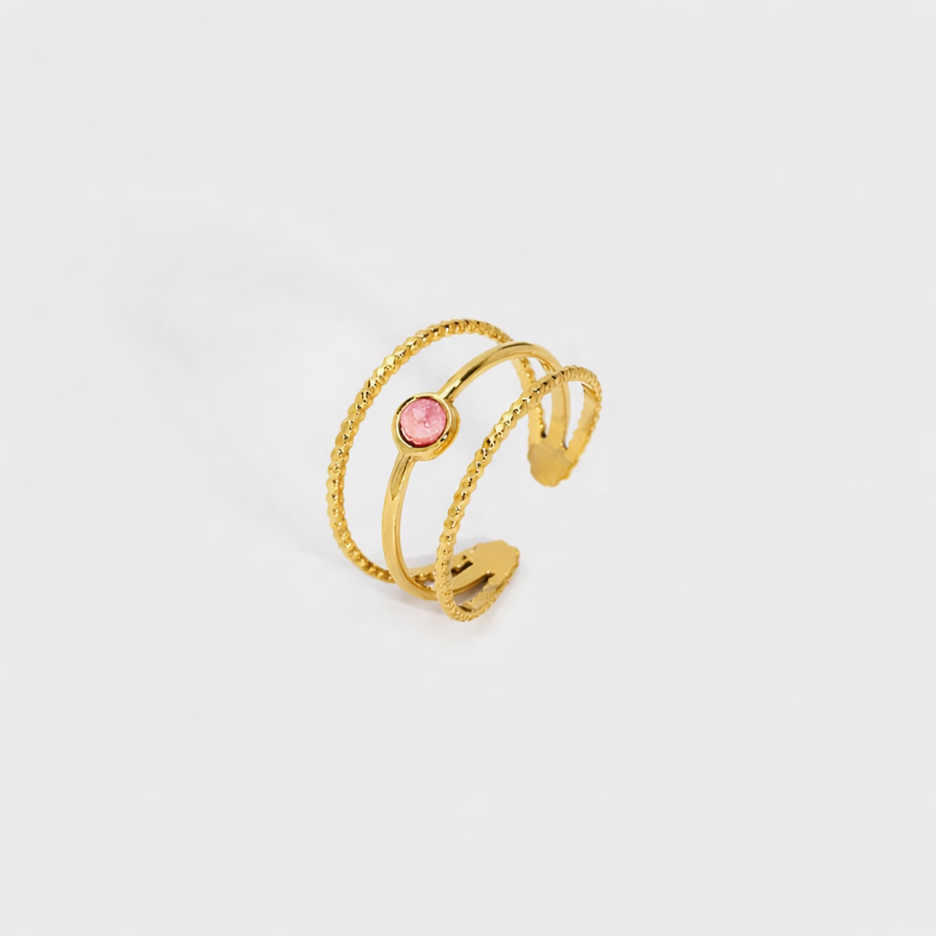 Blush Bead Stack Ring