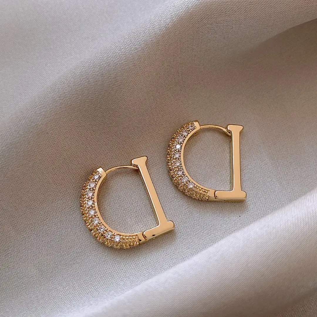 Crescent Luster Hoops