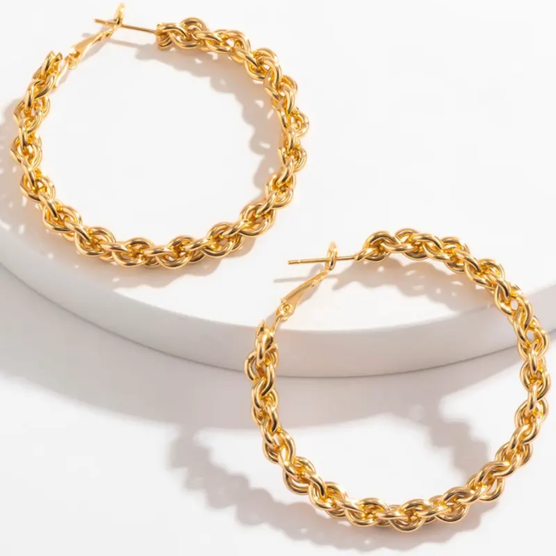 Rope Twist Hoops