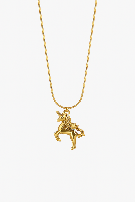 Golden Unicorn Necklace