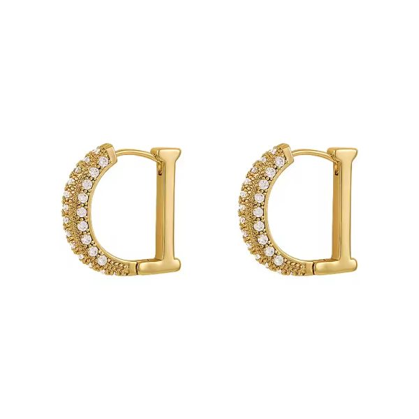 Crescent Luster Hoops