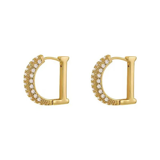 Crescent Luster Hoops