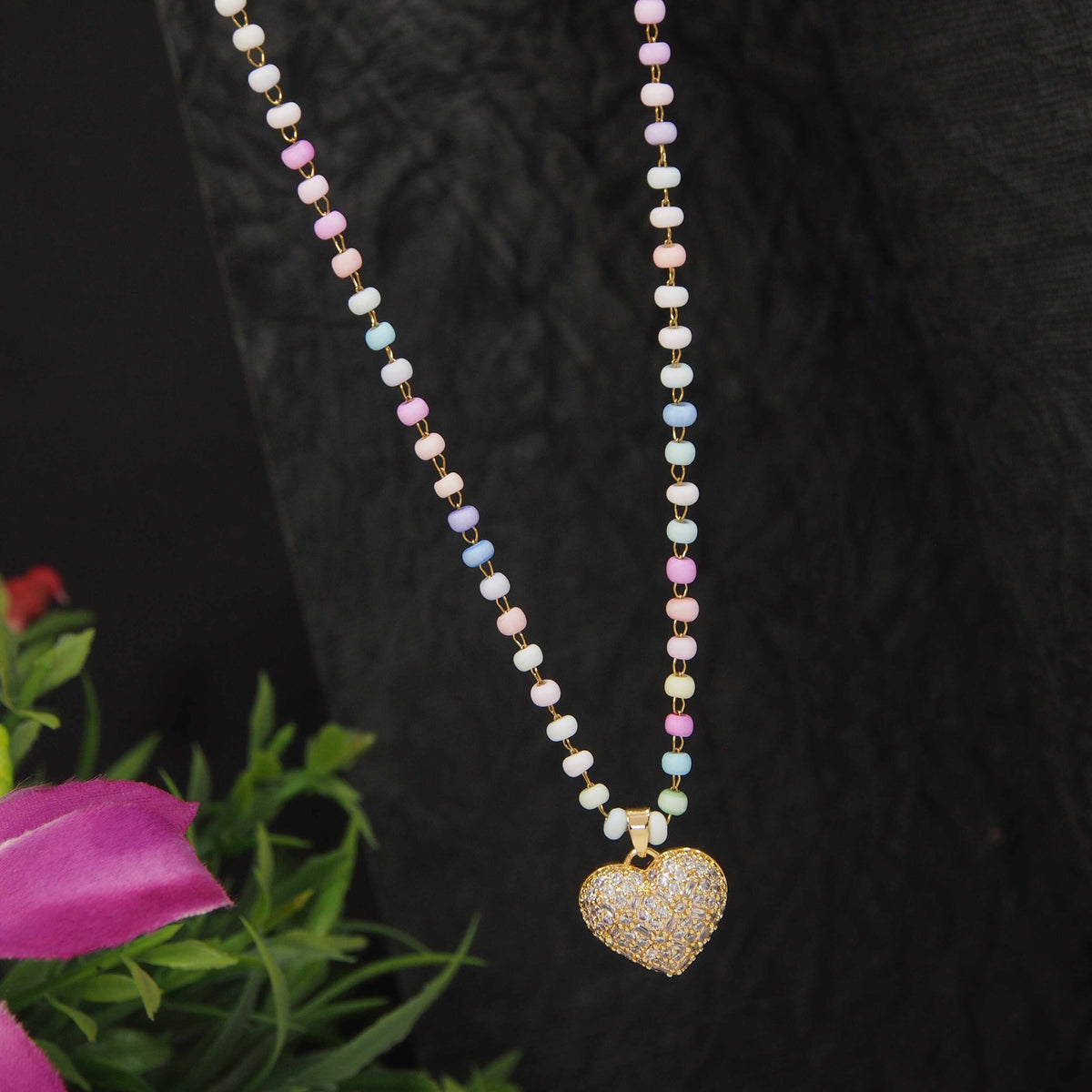 Sweetheart Bead Necklace