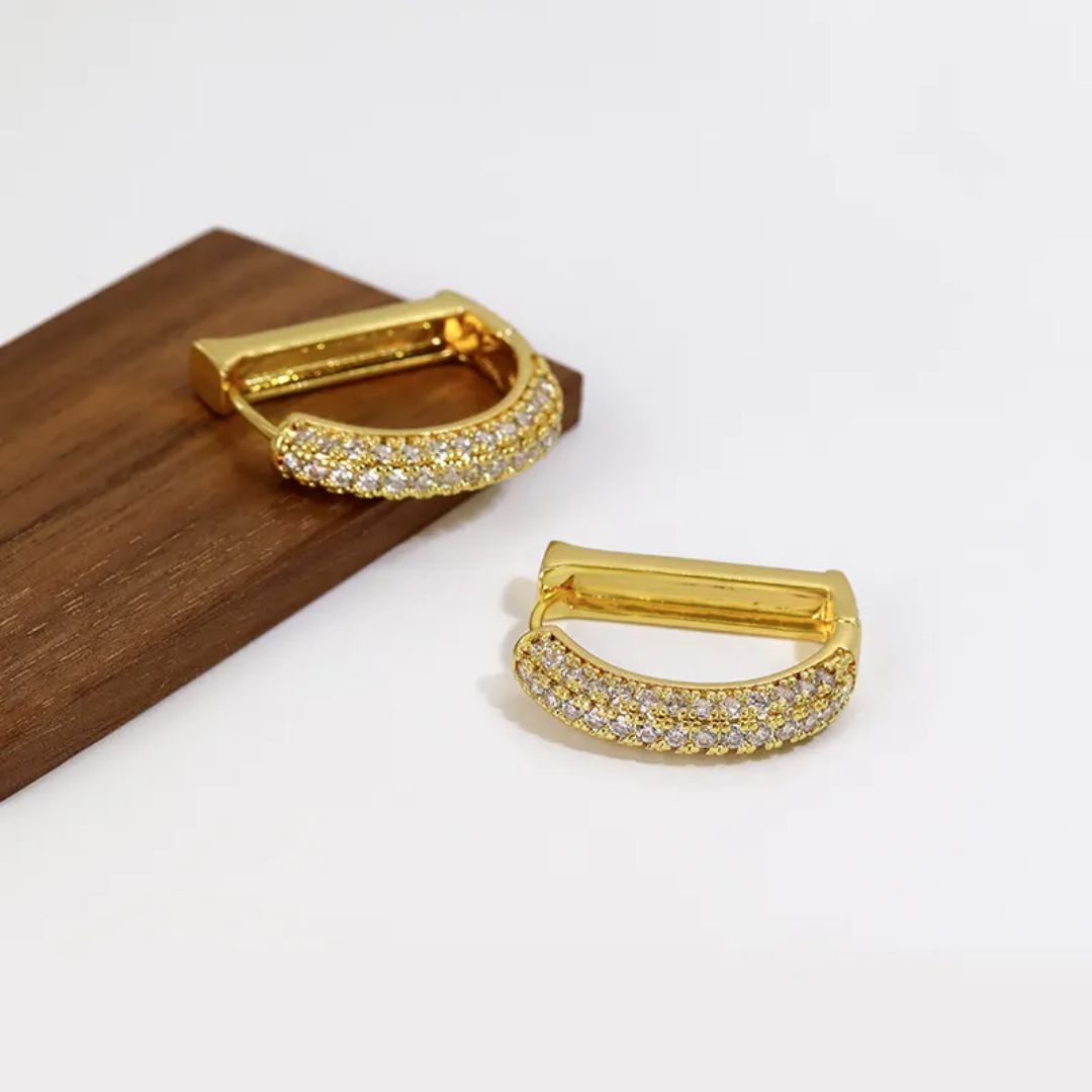 Crescent Luster Hoops