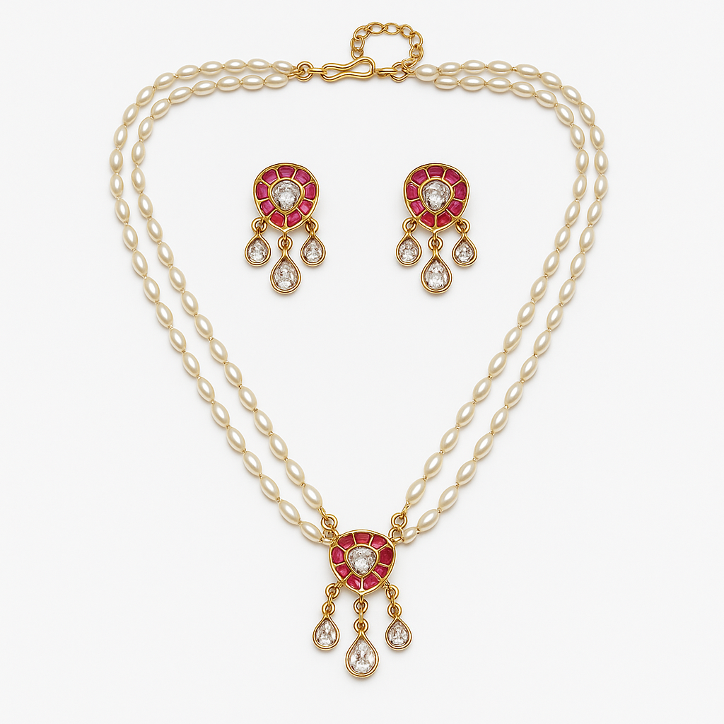 Annapurna – Pearl Radiance Necklace Set