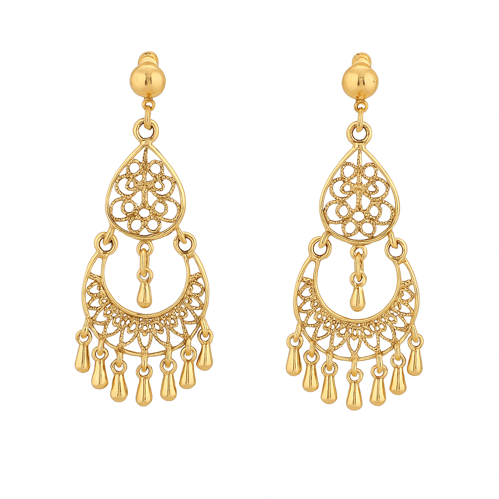 Antique Filigree Drop Earrings