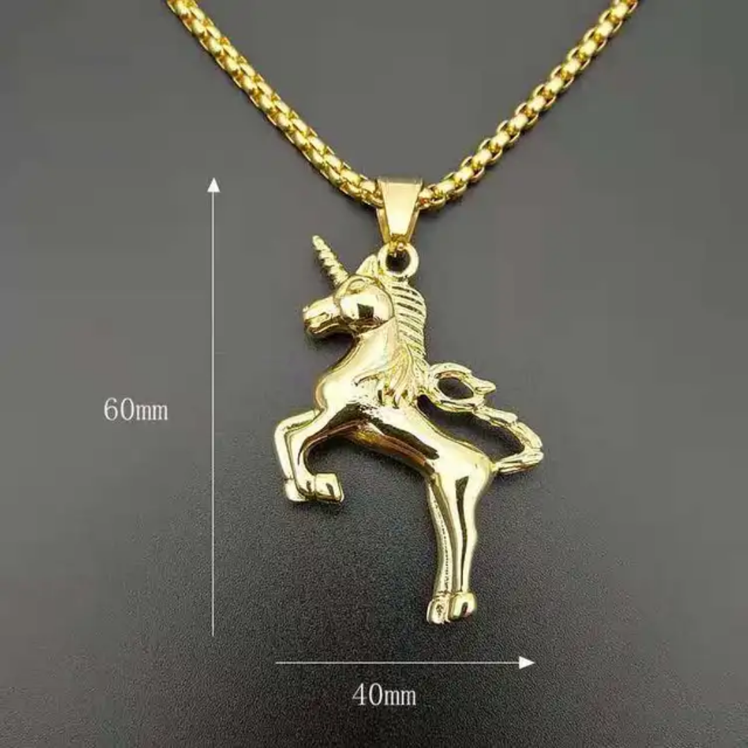 Golden Unicorn Necklace