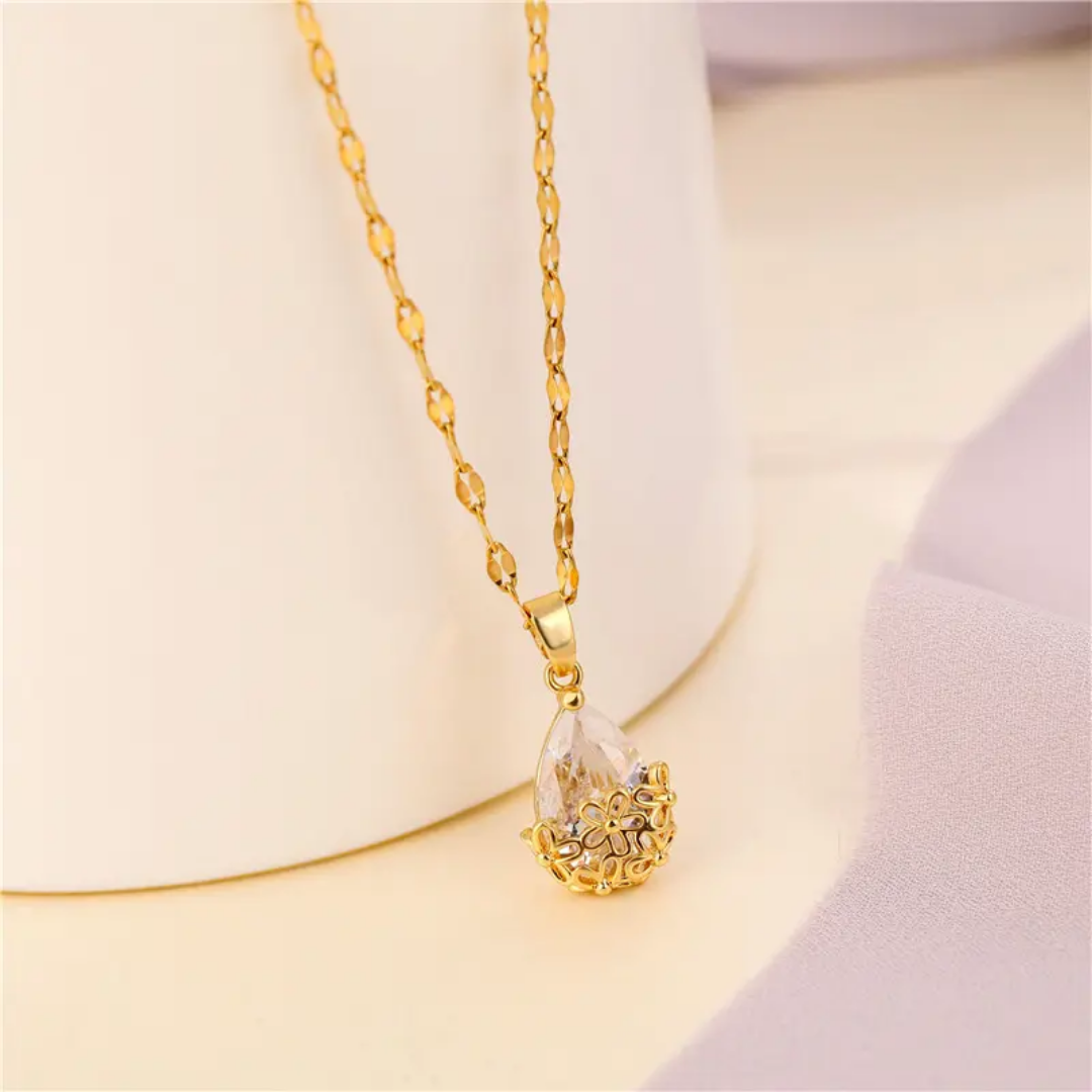 Diamond drop necklace
