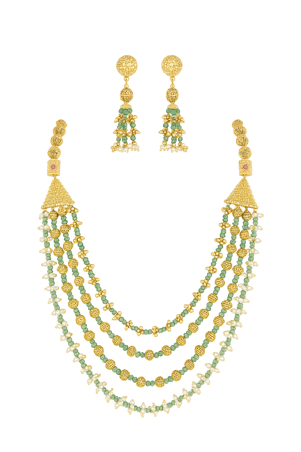 Meenakshi - Layered Garland Grace Necklace Set