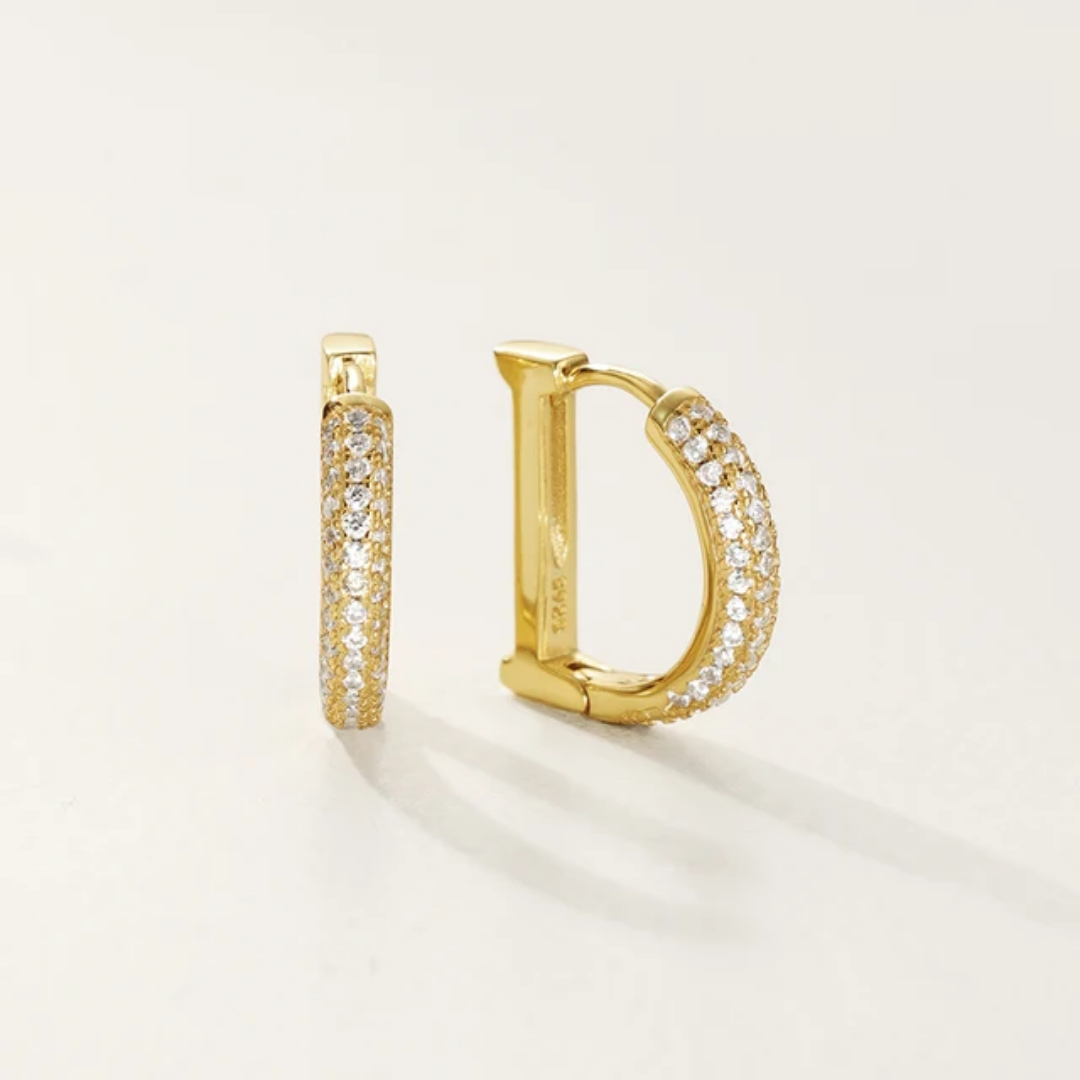 Crescent Luster Hoops
