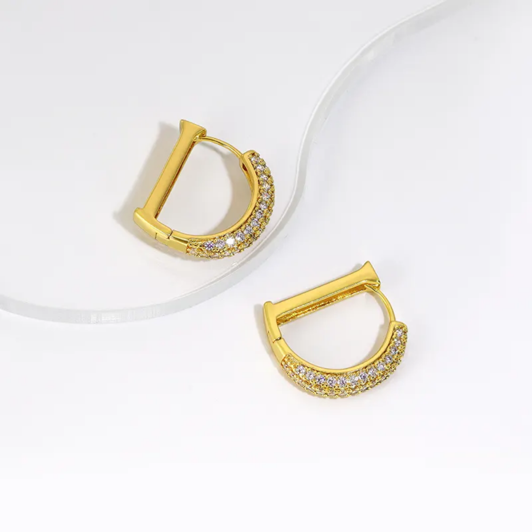 Crescent Luster Hoops