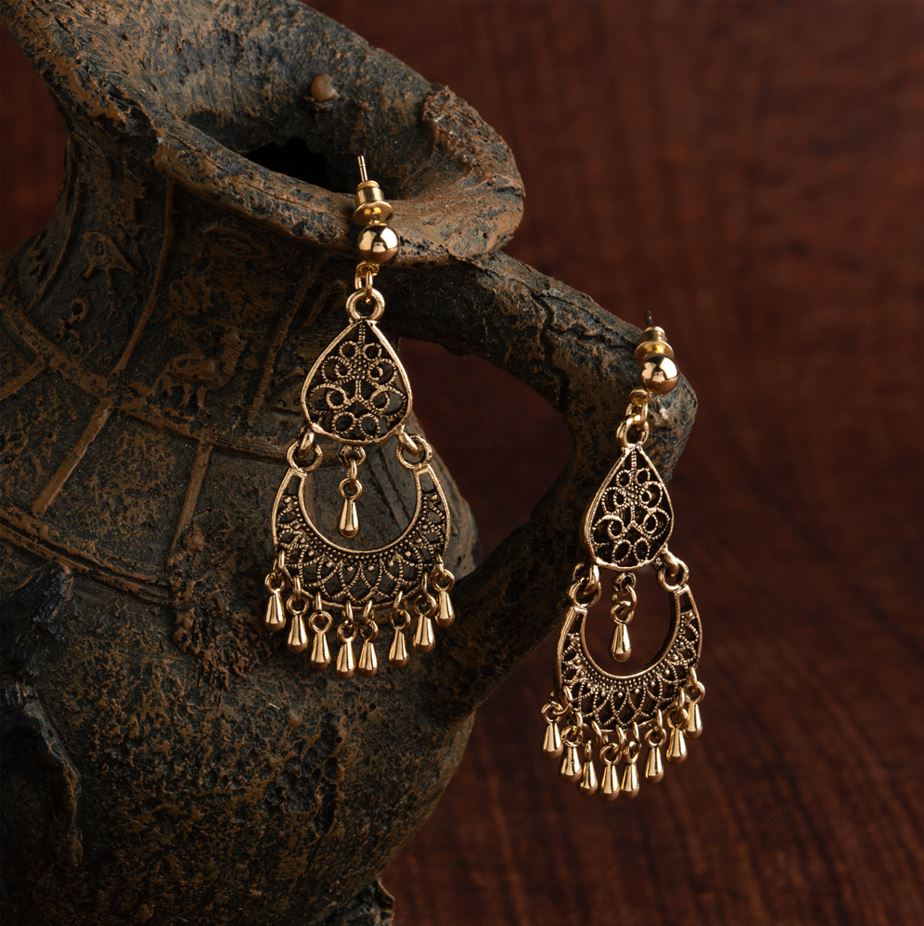 Antique Filigree Drop Earrings