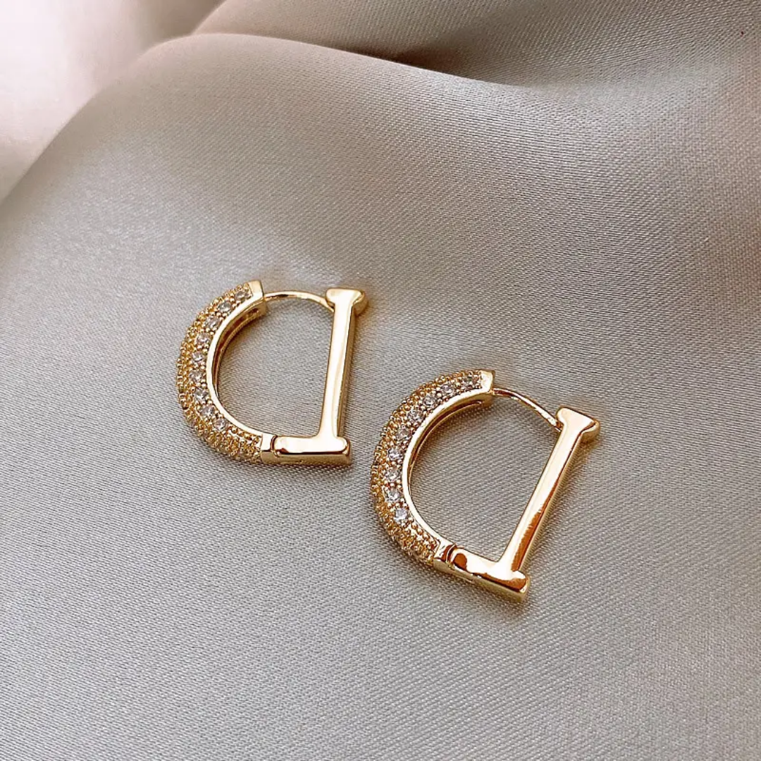 Crescent Luster Hoops