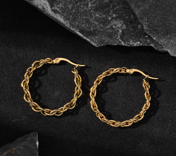 Rope Twist Hoops