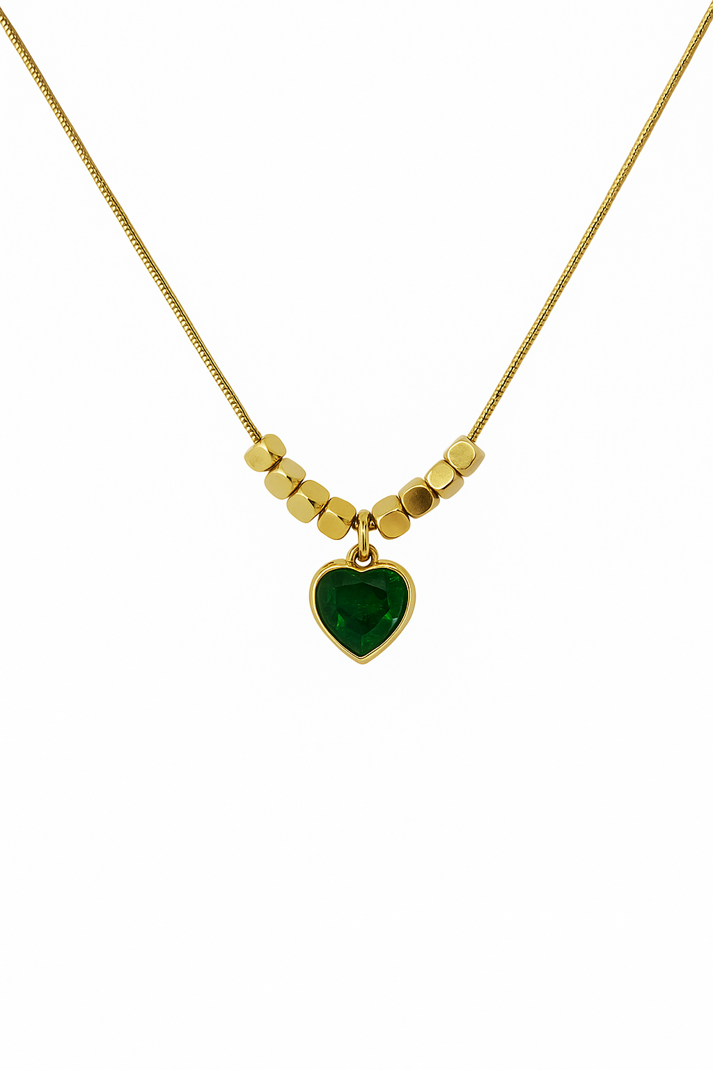 Emerald Heart Necklace