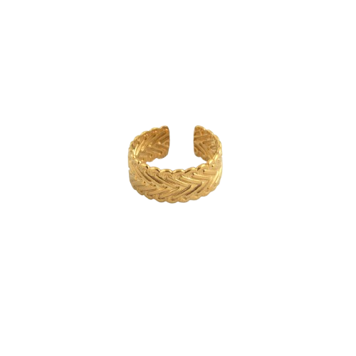 Ribbed Romance Ring