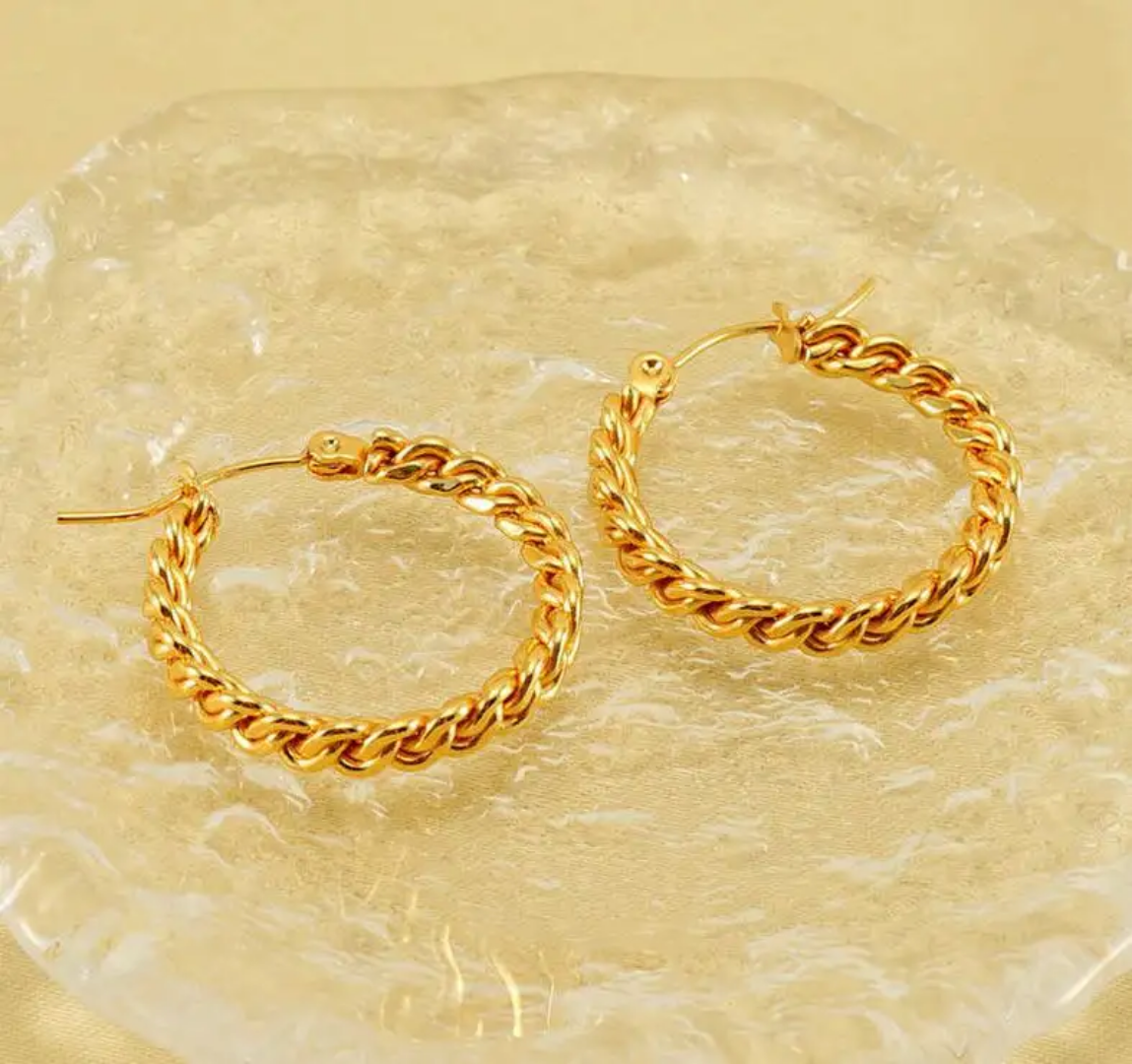Rope Twist Hoops