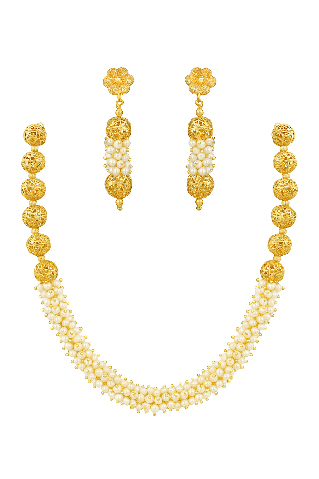 Diya - Ivory Bloom Necklace Set