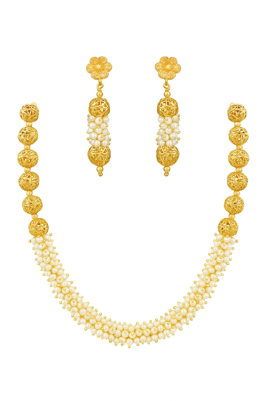 Diya - Ivory Bloom Necklace Set