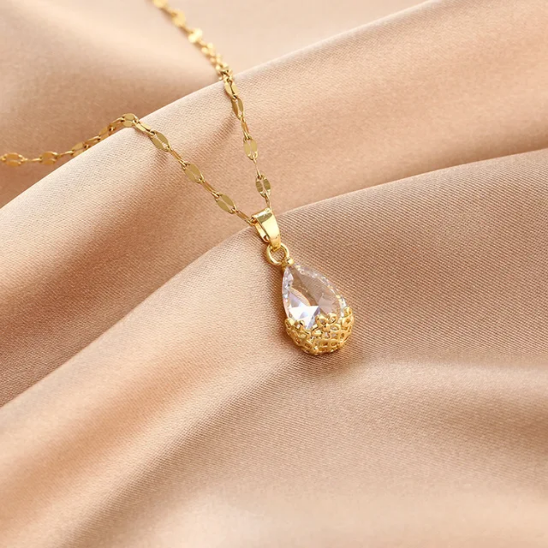 Diamond drop necklace