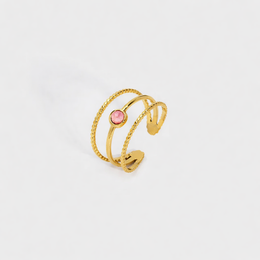Blush Bead Stack Ring