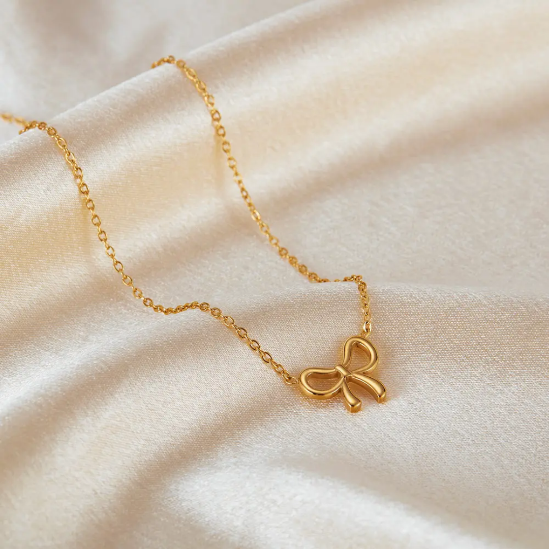 Ribbon Bow Knot Necklace