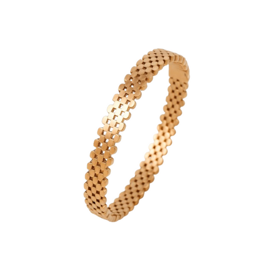 Rose Mesh Bangle (Rose Gold)