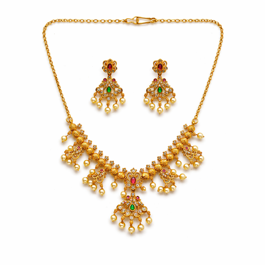 Vamika - Divine Pearl Garland Necklace