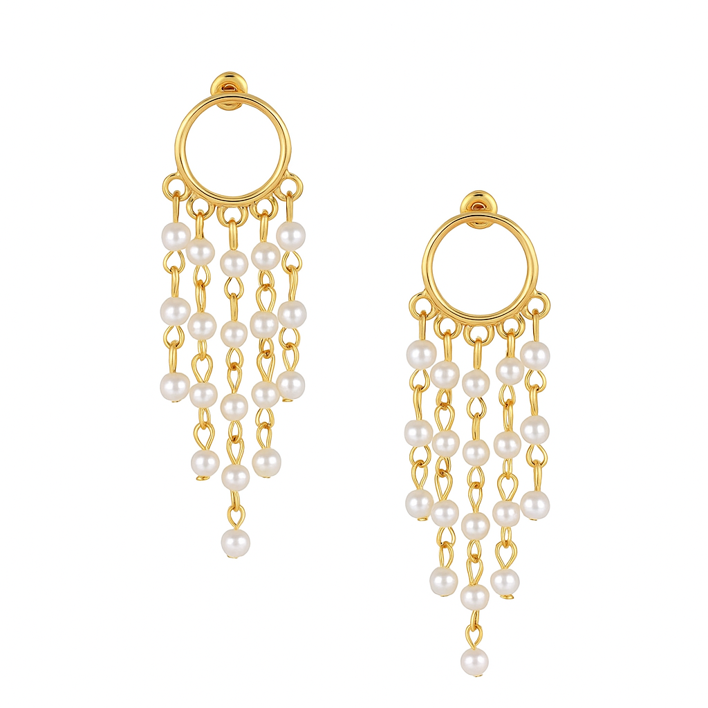 Pearl Rainfall Earrings