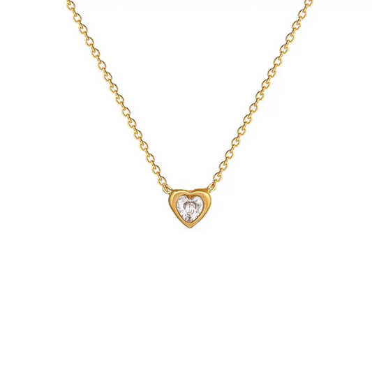 Dainty Heart Diamond Necklace