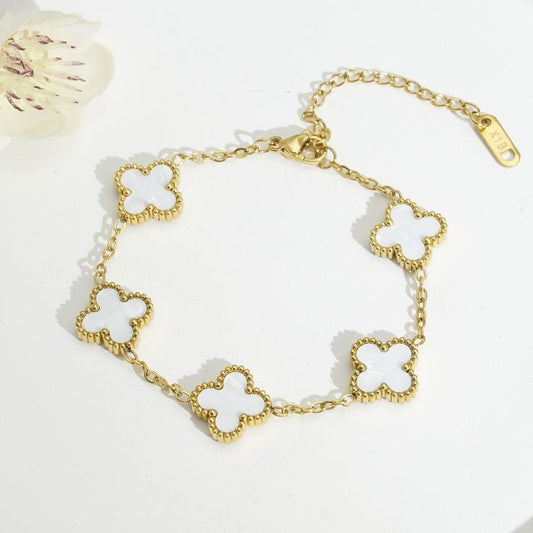 Clover Bracelet - White