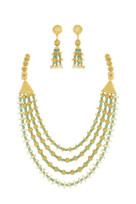 Meenakshi - Layered Garland Grace Necklace Set