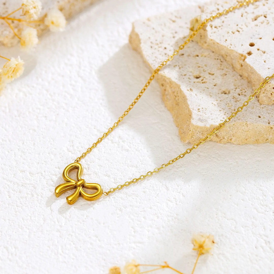 Ribbon Bow Knot Necklace