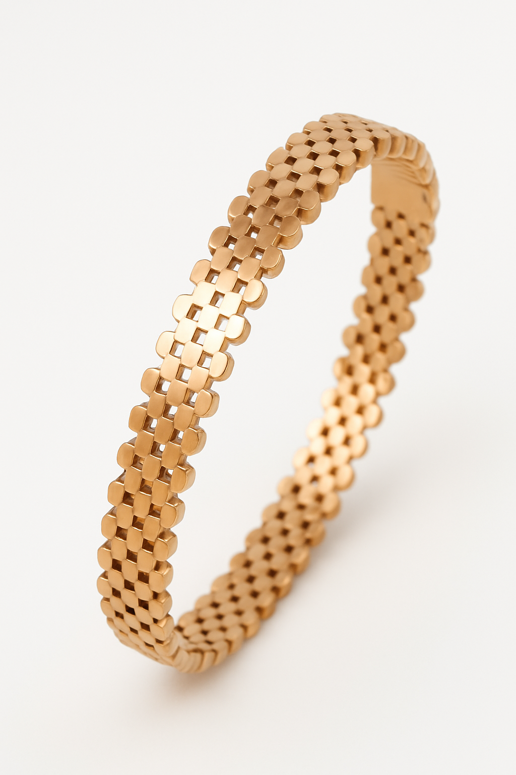 Rose Mesh Bangle (Rose Gold)